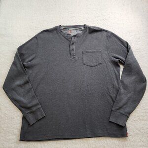 The American Outdoorsman Henley Thermal Dexter Kill Shirt XL Gray Pocket Waffle